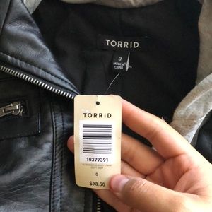 Torrid Faux Leather Bomber Jacket